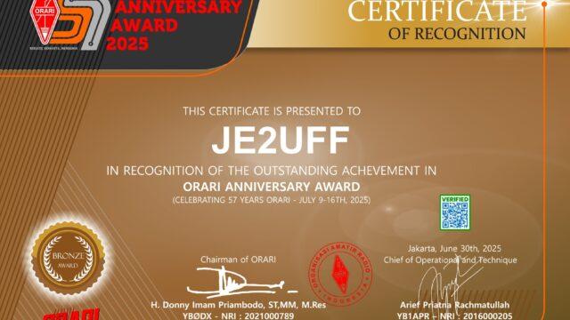 ORARI Anniversary